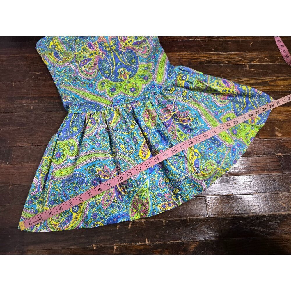 NWT Ralph Lauren Y2K Girls size 16 Blue Paisley Halter Dress - Picture 7 of 14